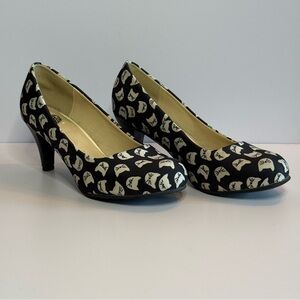 T.U.K. All Kitty Anti Pop Heels Black White – Women’s Size 9